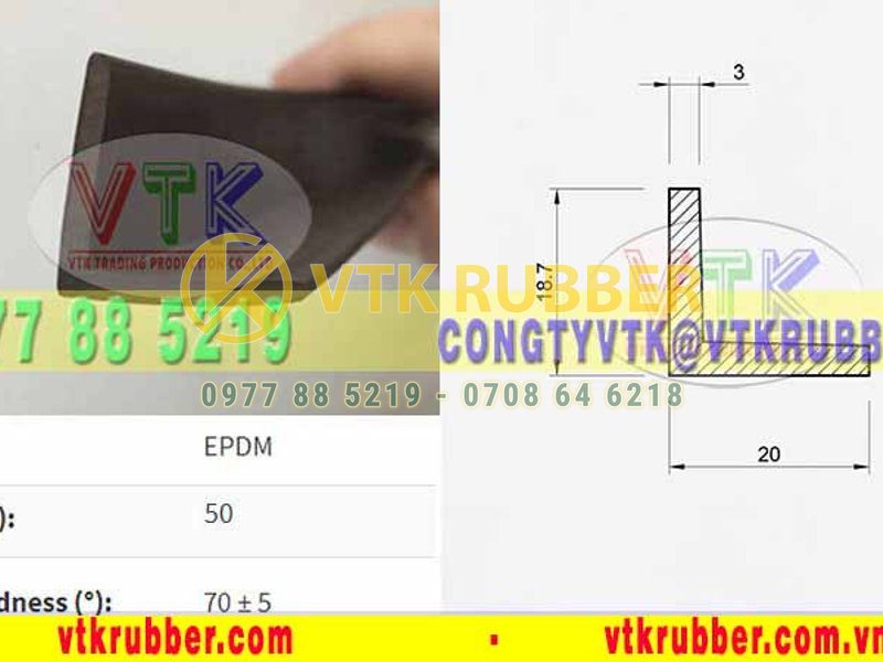 Gioăng cao su đen EPDM chịu lực chữ L