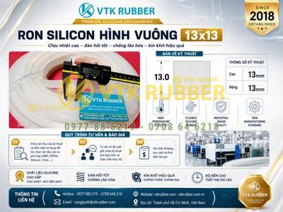 Ron silicon hình vuông 13x13chống bụi tại Đà Nẵng
