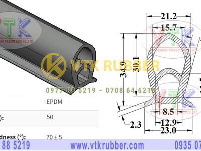 Nơi bán gioăng cao su xốp chữ D lưng tròn ở Thái Bình