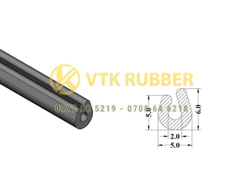 Gioăng silicon cao su chữ U nẹp cửa kính ở Tiền Giang