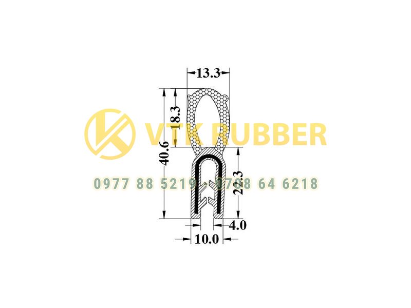 Ron cao su có lớp kẽm, gioăng nẹp cửa bọc thép