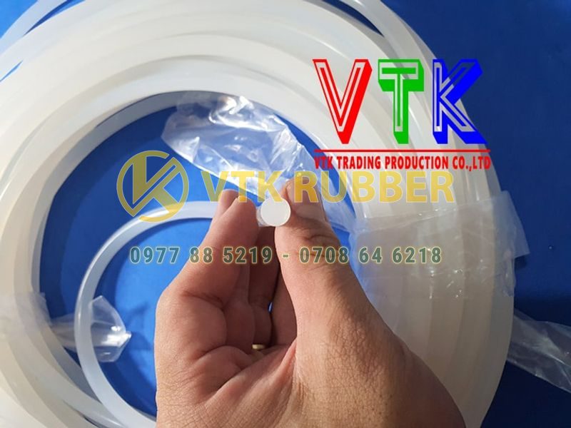 Gioăng cao su silicon trắng chịu nhiệt phi tròn