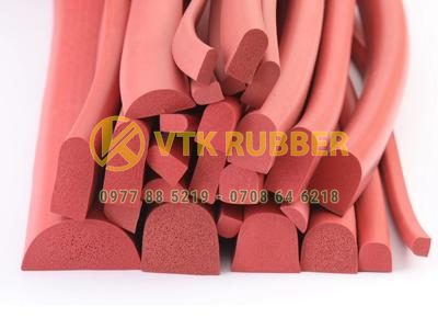 Ron chữ D silicon xốp đỏ – Gioăng làm kín cửa lò, tủ sấy