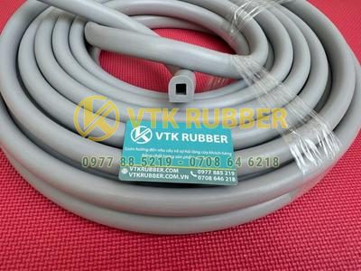 Sản xuất ron silicon chữ D xám theo bản vẽ - Độ đàn hồi cao, chuẩn thông số kỹ thuật