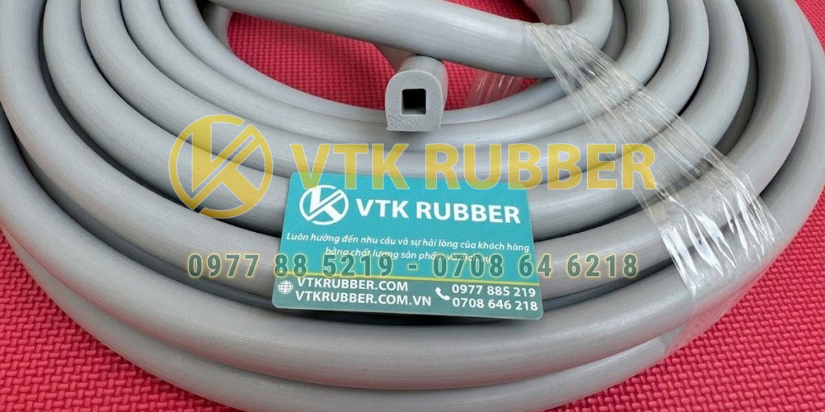 Sản xuất ron silicon chữ D xám theo bản vẽ - Độ đàn hồi cao, chuẩn thông số kỹ thuật