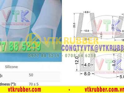 Gioăng cao su silicon chịu nhiệt chữ V
