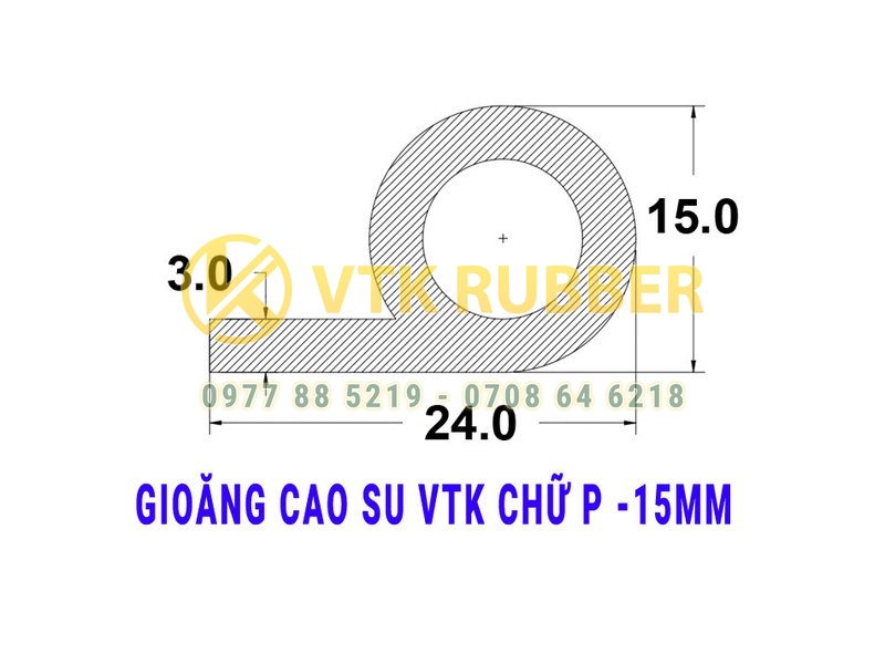 Ron cao su công trình chữ P