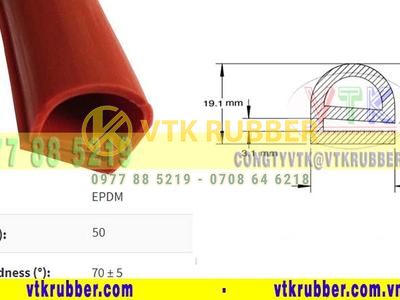 Ron silicone đùn chữ e 20x14mm