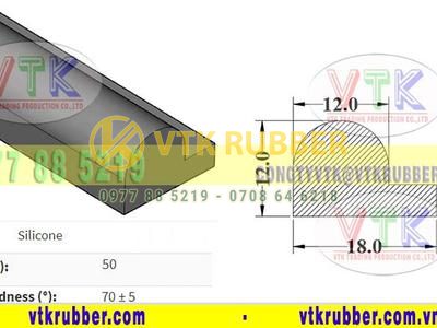 Xưởng cung cấp gioăng silicon đặc chịu nhiệt chữ P Bình Phước