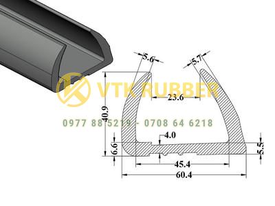 Ron silicon chữ U nẹp khe, chịu nhiệt tại Hưng Yên