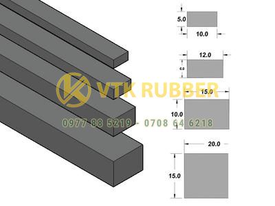 Ron cao su xốp chữ nhật làm kín tại Hà Nội