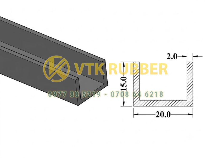 Cơ sở sản xuất gioăng silicon màu trắng chữ U ở Vĩnh Long