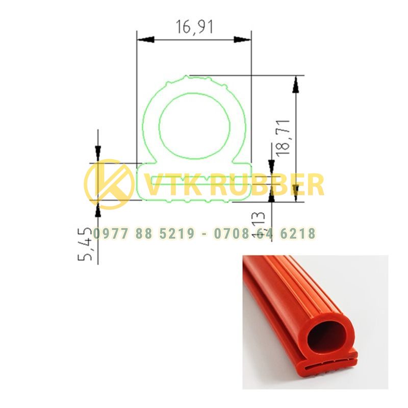 Ron chịu nhiệt cửa lò