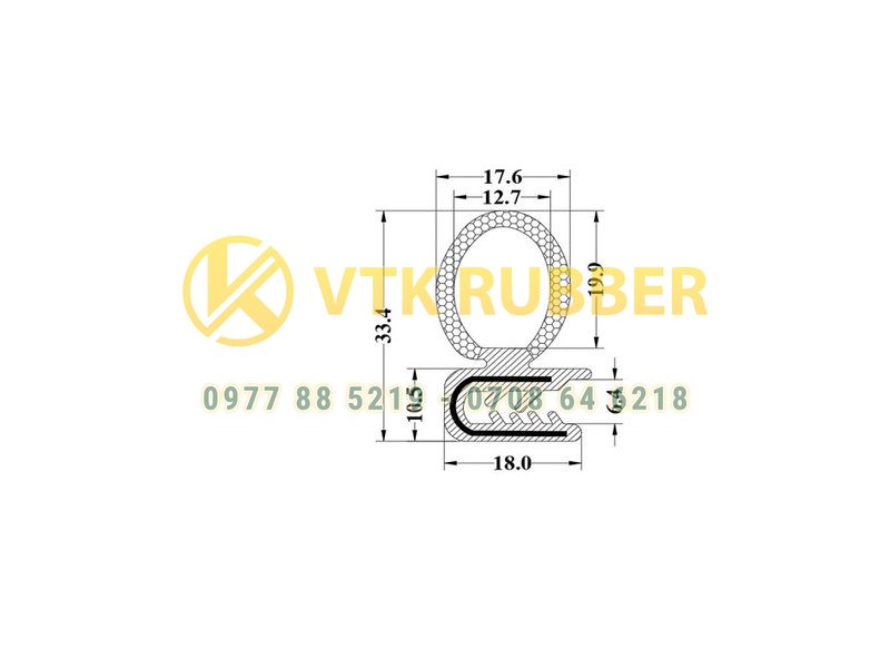 Ron cao su có lớp kẽm, gioăng cao su bọc kẽm