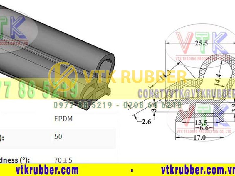 Đệm cao su xốp giảm chấm chữ D ở Sóc Trăng