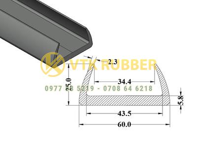 Gioăng nẹp kính chữ U cao su tại Phú Thọ