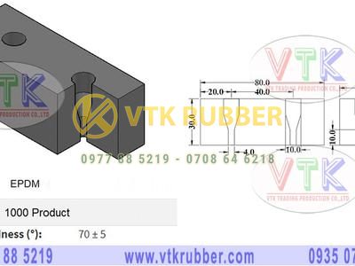 Đệm cao su chống va đập hình chữ nhật