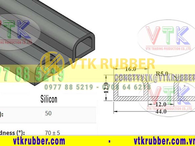 Nơi bán gioăng silicon chịu nhiệt chữ D Quảng Trị
