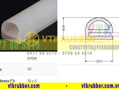 Ron silicone đùn chữ e trắng đục