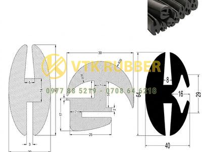 Gioăng cao su xốp, silicon chữ H chịu nhiệt, chịu dầu, chịu lực