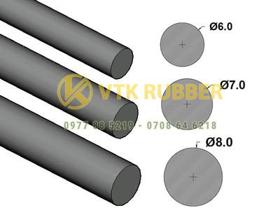 Báo giá ron cao su xốp EPDM phi 8mm