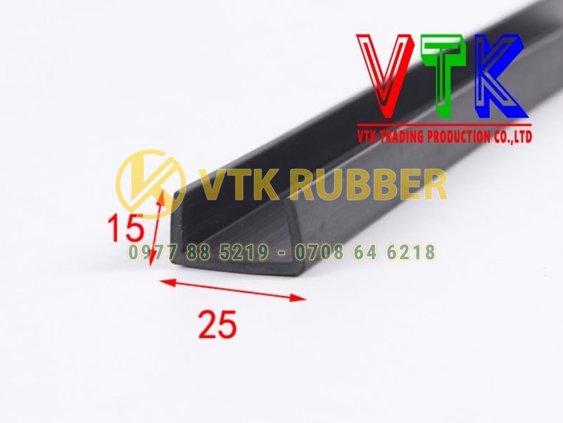 Ron cao chịu dầu, chịu lực chữ U 25x15, khe 10-15mm