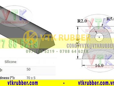 Cung cấp gioăng ống silicon rỗng màu trắng chữ D ở Hậu Giang