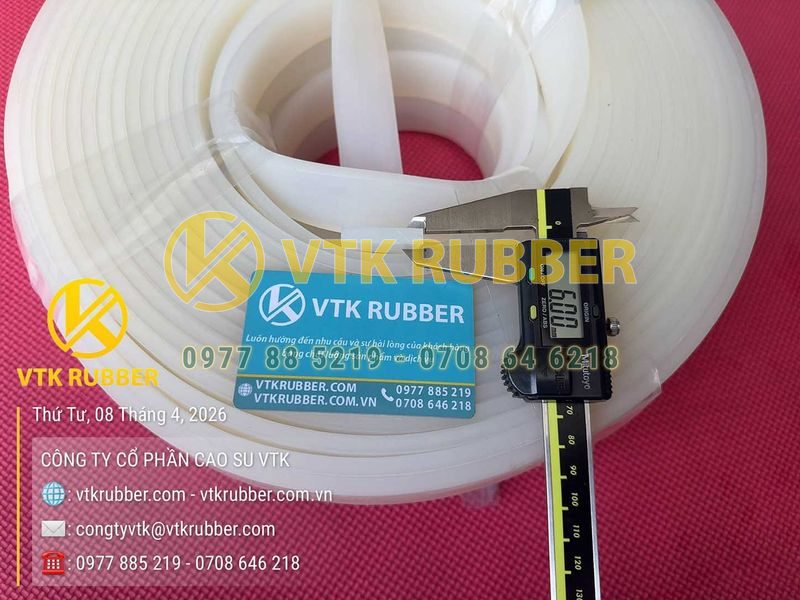 Ron silicon trắng hình chữ nhật 6x30