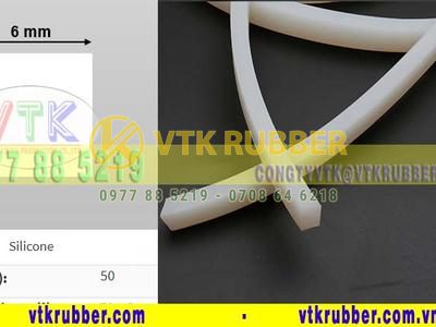 Ron silicone đùn hình vuông 6mm