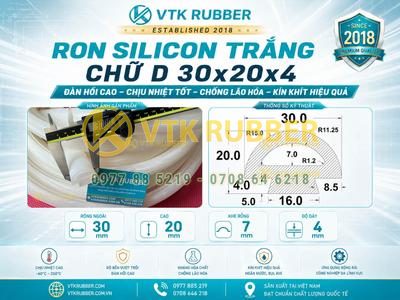 Ron silicon trắng chữ D 30x20x4 ở Hưng Yên