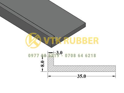 Nhà máy sản xuất gioăng cao su trắng chữ L silicon ở Lai Châu