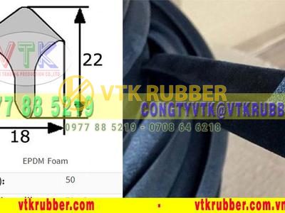 Ron cao su xốp chữ T 18mm x 22mm
