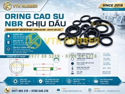 Oring cao su NBR tại Thái Nguyên chịu dầu giá tốt