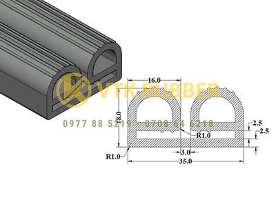Cung cấp gioăng silicon trắng chữ E ở Phú Thọ
