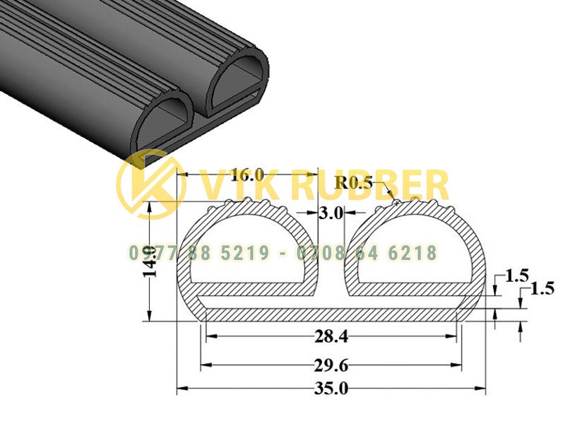 Nơi sản xuất roan silicon chữ E ở Ninh Bình