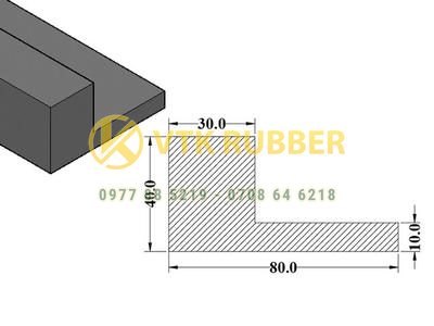 Gioăng cao su xốp chữ L chống va ở Long An