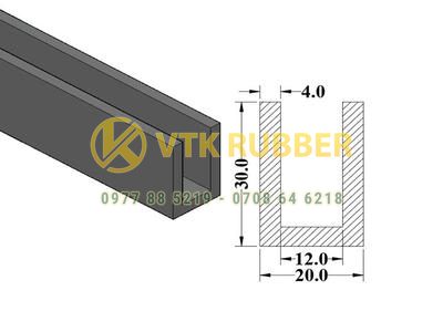 Địa chỉ bán ron cao su chữ U chống ồn tốt tại Phú Thọ