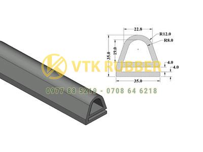 Gioăng cao su xốp chịu nhiệt chữ E ở Thái Bình