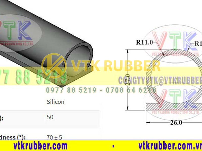Nơi bán gioăng silicon chịu nhiệt chữ D Đà Nẵng