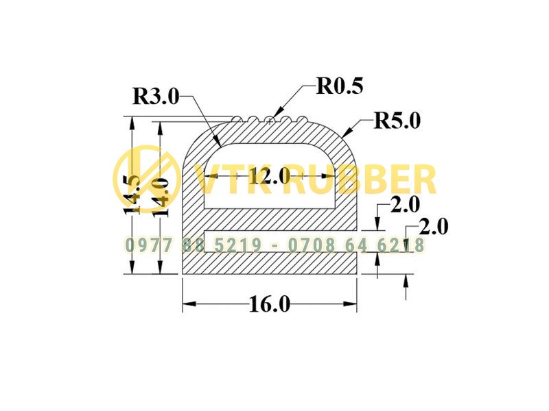Gioăng silicon cao su đỏ chịu nhiệt chữ E cho tủ hấp – Làm kín, chống rò hơi hiệu quả