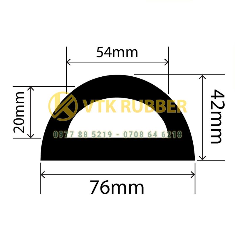 Làm từ EPDM chất lượng cao, ron chữ D chống tia UV, ozone, và thích hợp cho môi trường ngoài trời