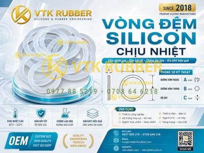 Vòng đệm silicon chịu nhiệt tại Phú Thọ chất lượng cao
