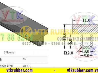 Cơ sở gioăng silicon rỗng màu trắng chữ D, chữ T ở Trà Vinh