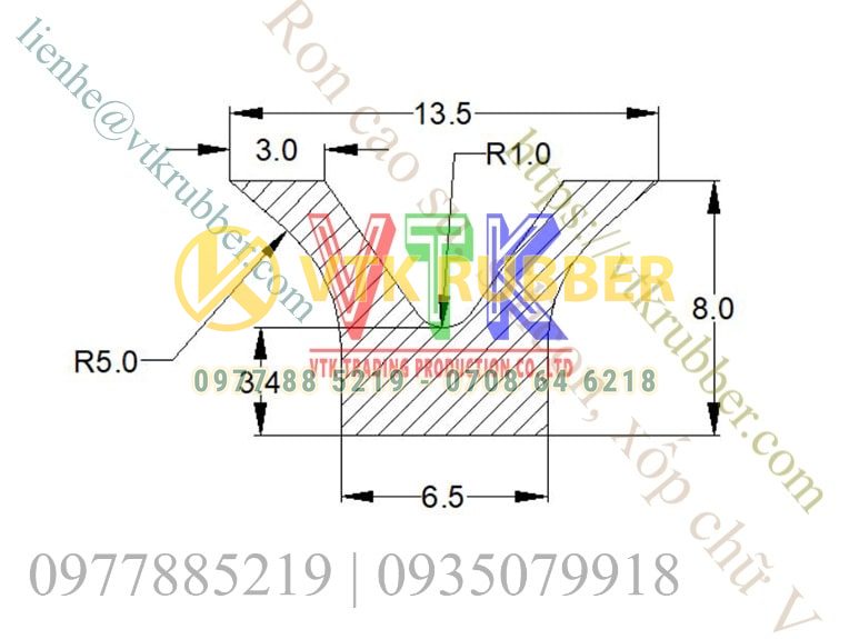 ban ve ky thuat ron nep cao su silicon xop chu V 01 min