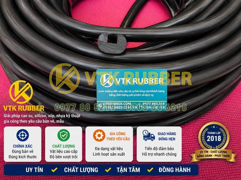 Ron cao su EPDM chữ U 27.5x17.5x10