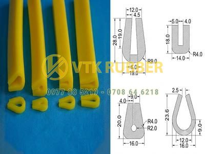 Gioăng silicone nẹp kín chịu nhiệt chữ U