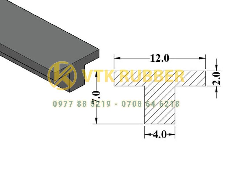 Cơ sở sản xuất gioăng silicon trắng chữ T ở Khánh Hoà
