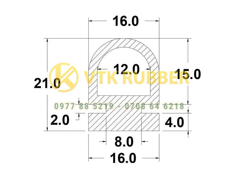 Gioăng silicon chữ D chịu nhiệt – Sản xuất theo yêu cầu, giao toàn quốc