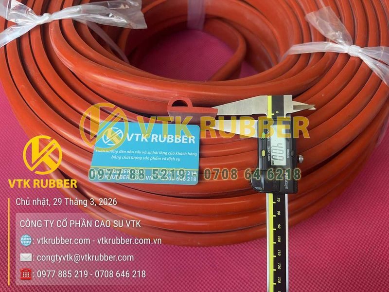 Ron silicon đỏ chữ P 36.5x13x4