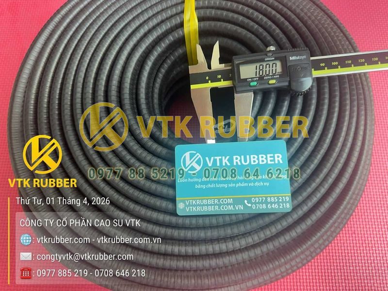 Ron cao su da rắn chữ U 10x18x2 - XK 06, khe 5-6mm